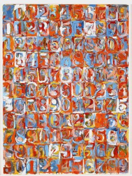 350 人の有名アーティストによるアート作品 Painting - カラーの数字 ジャクソン・ポロック